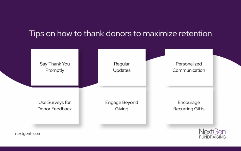 Tips on how to thank donors to maximize retention